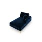 Kušetė Micadoni Home Larnite 1S-VR, mėlyna/auksinės spalvos kaina ir informacija | Sofos | pigu.lt