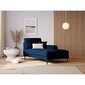Kušetė Micadoni Home Larnite 1S-VR, mėlyna/juoda kaina ir informacija | Sofos | pigu.lt