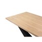 Valgomojo stalas Micadoni Home Lottie 260x100cm, šviesiai rudas/juodas kaina ir informacija | Virtuvės ir valgomojo stalai, staliukai | pigu.lt
