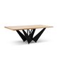 Valgomojo stalas Micadoni Home Lottie 260x100cm, šviesiai rudas/juodas kaina ir informacija | Virtuvės ir valgomojo stalai, staliukai | pigu.lt