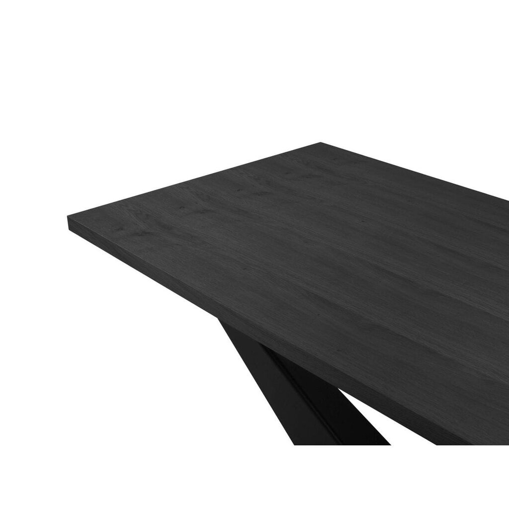 Valgomojo stalas Micadoni Home Lottie 260x100cm, juodas kaina ir informacija | Virtuvės ir valgomojo stalai, staliukai | pigu.lt