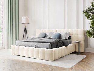 Кровать Micadoni Home Mamaia, 200х140 см, бежевая цена и информация | Кровати | pigu.lt