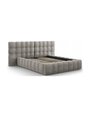 Кровать Micadoni Home Mamaia, 200х140 см, серый цвет