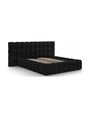 Кровать Micadoni Home Mamaia, 200х140 см, черная