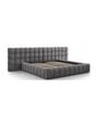 Кровать Micadoni Home Mamaia, 200х200 см, серый цвет