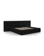Кровать Micadoni Home Mamaia, 200х200 см, черный цвет