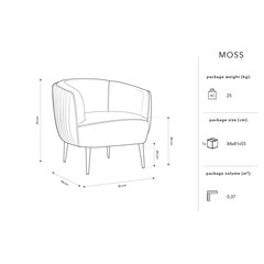 Kėdė Micadoni Home Moss, žalia kaina ir informacija | Virtuvės ir valgomojo kėdės | pigu.lt