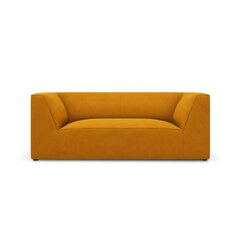 Dvivietė sofa Ruby, 174x92x69 cm, geltona kaina ir informacija | Sofos | pigu.lt