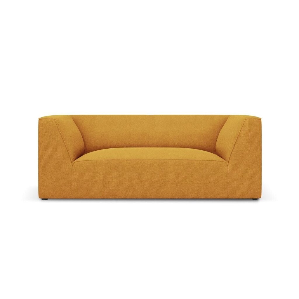 Dvivietė sofa Ruby, 174x92x69 cm, geltona kaina ir informacija | Sofos | pigu.lt