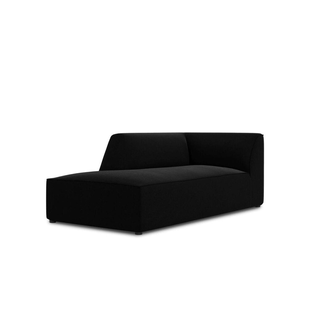 Aksominė kairinė sofa Micadoni Ruby, juoda kaina ir informacija | Sofos | pigu.lt