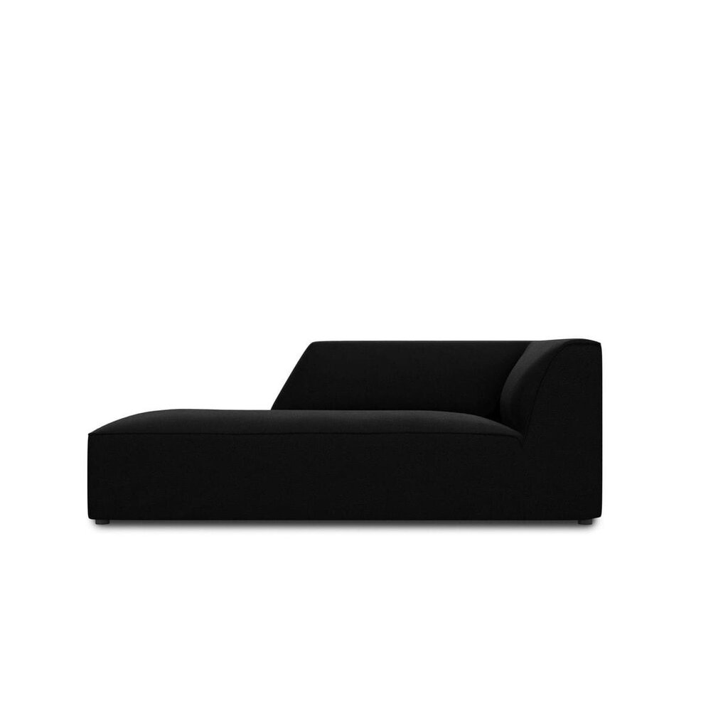 Aksominė kairinė sofa Micadoni Ruby, juoda kaina ir informacija | Sofos | pigu.lt