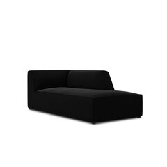 Бархатный правый диван Micadoni Ruby, черный цвет цена и информация | Диваны | pigu.lt