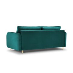 Бархатный диван-кровать Micadoni Scaleta, зеленый/золотой цвет цена и информация | Диваны | pigu.lt
