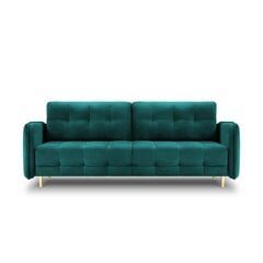 Aksominė sofa-lova Micadoni Scaleta, žalia/auksinė kaina ir informacija | Sofos | pigu.lt