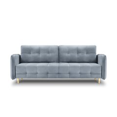 Aksominė sofa-lova Micadoni Scaleta, mėlyna/auksinė kaina ir informacija | Sofos | pigu.lt