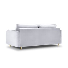 Aksominė sofa-lova Micadoni Scaleta, sidabrinė kaina ir informacija | Sofos | pigu.lt