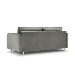 Бархатный диван-кровать Micadoni Scaleta, серый цвет цена и информация | Диваны | pigu.lt