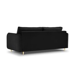 Aksominė sofa-lova Micadoni Scaleta, juoda/auksinė kaina ir informacija | Sofos | pigu.lt