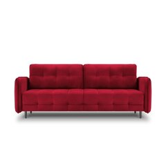 Aksominė sofa-lova Micadoni Scaleta, raudona/juoda kaina ir informacija | Sofos | pigu.lt