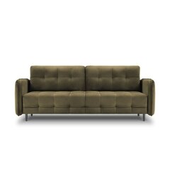 Aksominė sofa-lova Micadoni Scaleta, žalia/juoda kaina ir informacija | Sofos | pigu.lt