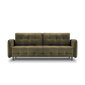 Aksominė sofa-lova Micadoni Scaleta, žalia/juoda kaina ir informacija | Sofos | pigu.lt