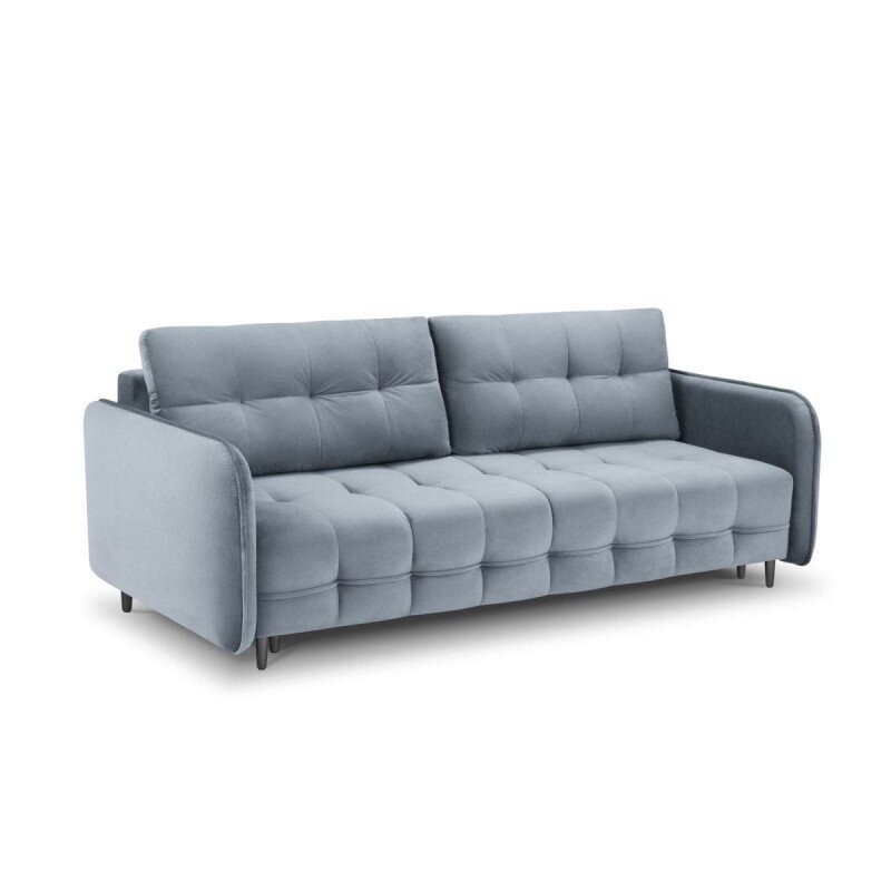 Aksominė sofa-lova Micadoni Scaleta, mėlyna kaina ir informacija | Sofos | pigu.lt