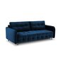 Aksominė sofa-lova Micadoni Scaleta, mėlyna/juoda kaina ir informacija | Sofos | pigu.lt