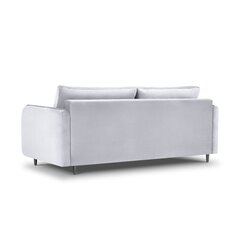 Aksominė sofa-lova Micadoni Scaleta, pilka kaina ir informacija | Sofos | pigu.lt