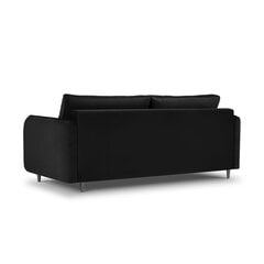 Бархатный диван-кровать Micadoni Scaleta, черный цвет цена и информация | Диваны | pigu.lt