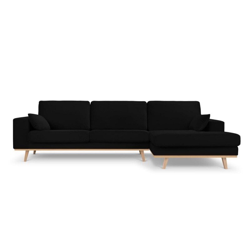 Sofa Micadoni Tugela, 281x154x83 cm, juoda kaina ir informacija | Sofos | pigu.lt