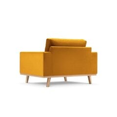Fotelis Tugela, 121x93x83 cm, geltonas kaina ir informacija | Svetainės foteliai | pigu.lt