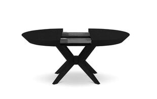 Stalas Micadoni Virginia, 130/230x130x76 cm, juodas kaina ir informacija | Virtuvės ir valgomojo stalai, staliukai | pigu.lt