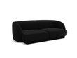 Sofa Micadoni Home Velvet Miley, juoda kaina ir informacija | Sofos | pigu.lt