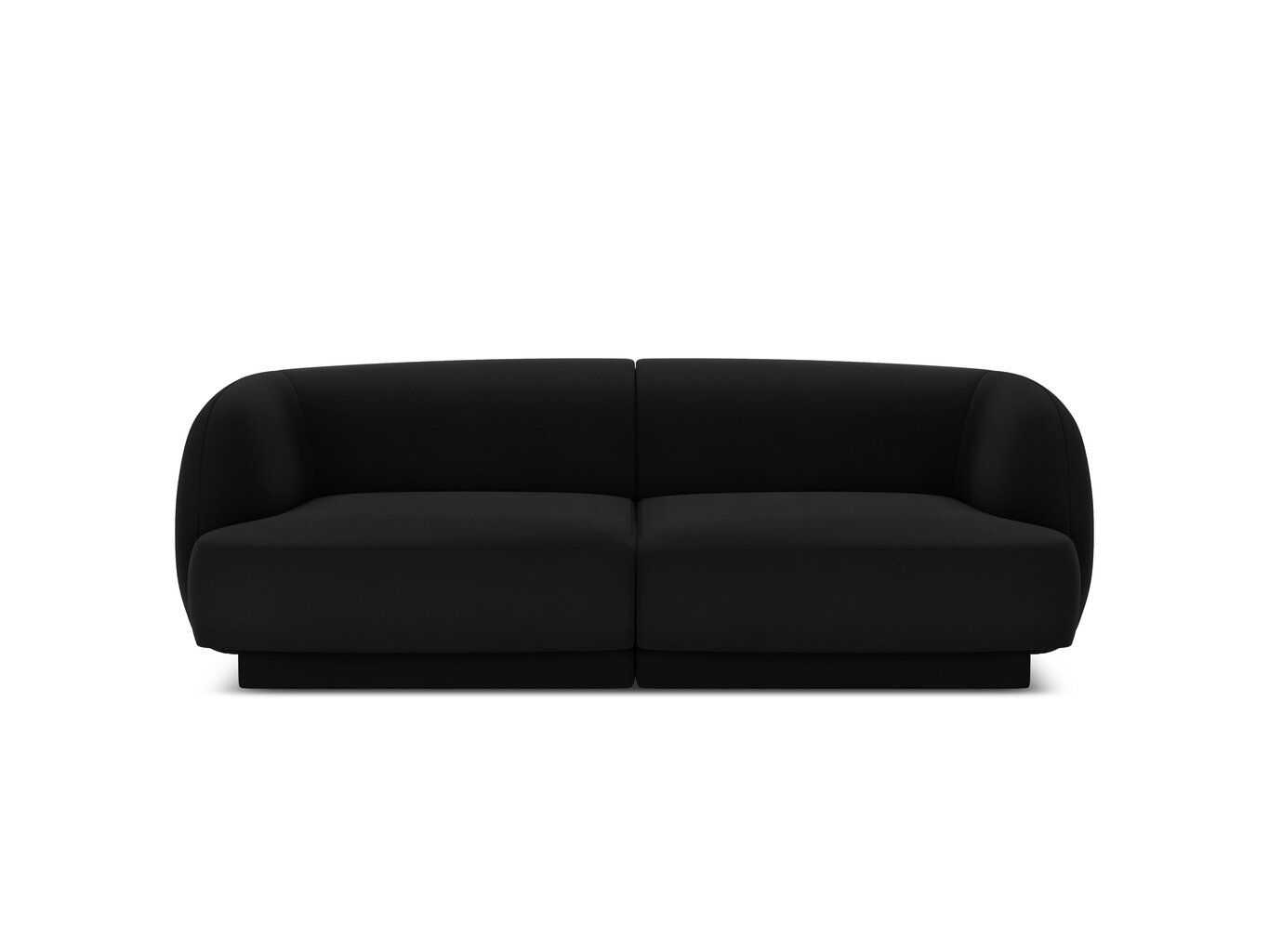 Sofa Micadoni Home Velvet Miley, juoda kaina ir informacija | Sofos | pigu.lt