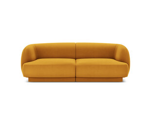 Sofa Micadoni Home Miley 184x85x74 cm, geltona kaina ir informacija | Sofos | pigu.lt