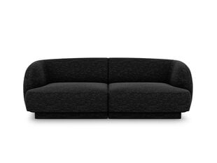 Sofa Micadoni Home Miley 184x85x74 cm, juoda kaina ir informacija | Sofos | pigu.lt