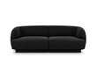 Sofa Micadoni Home Miley 184x85x74 cm, juoda kaina ir informacija | Sofos | pigu.lt