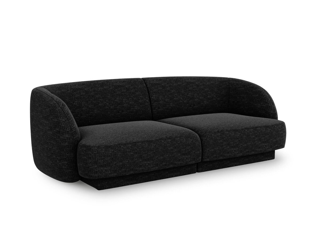 Sofa Micadoni Home Miley 184x85x74 cm, juoda kaina ir informacija | Sofos | pigu.lt