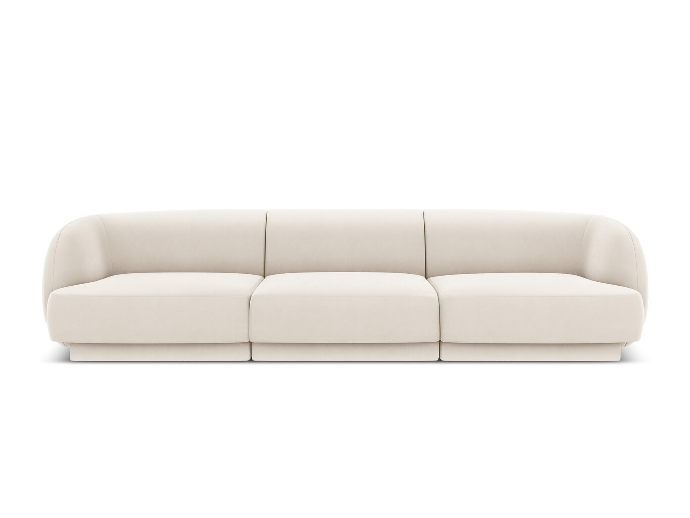 Sofa Micadoni Home Miley Miley 259x85x74 cm, balta kaina ir informacija | Sofos | pigu.lt