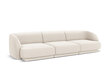 Sofa Micadoni Home Miley Miley 259x85x74 cm, balta kaina ir informacija | Sofos | pigu.lt