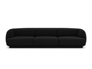 Sofa Micadoni Home Miley Miley 259x85x74 cm, juoda kaina ir informacija | Sofos | pigu.lt