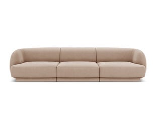 Sofa Micadoni Home Miley Miley 259x85x74 cm, smėlio spalvos kaina ir informacija | Sofos | pigu.lt