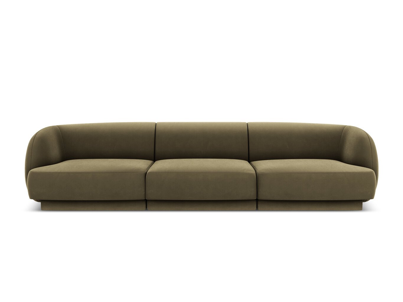 Sofa Micadoni Home Miley Miley 259x85x74 cm, ruda kaina ir informacija | Sofos | pigu.lt