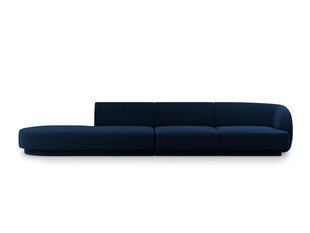 Sofa Micadoni Home Miley left, 302x85x74 cm, mėlyna kaina ir informacija | Sofos | pigu.lt