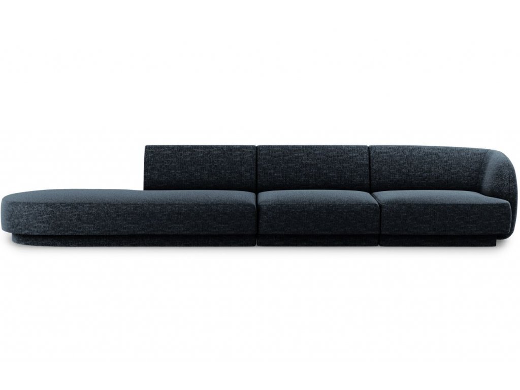 Kairinė sofa Micadoni Miley, 302 x 85 x 74 cm, mėlyna цена и информация | Sofos | pigu.lt