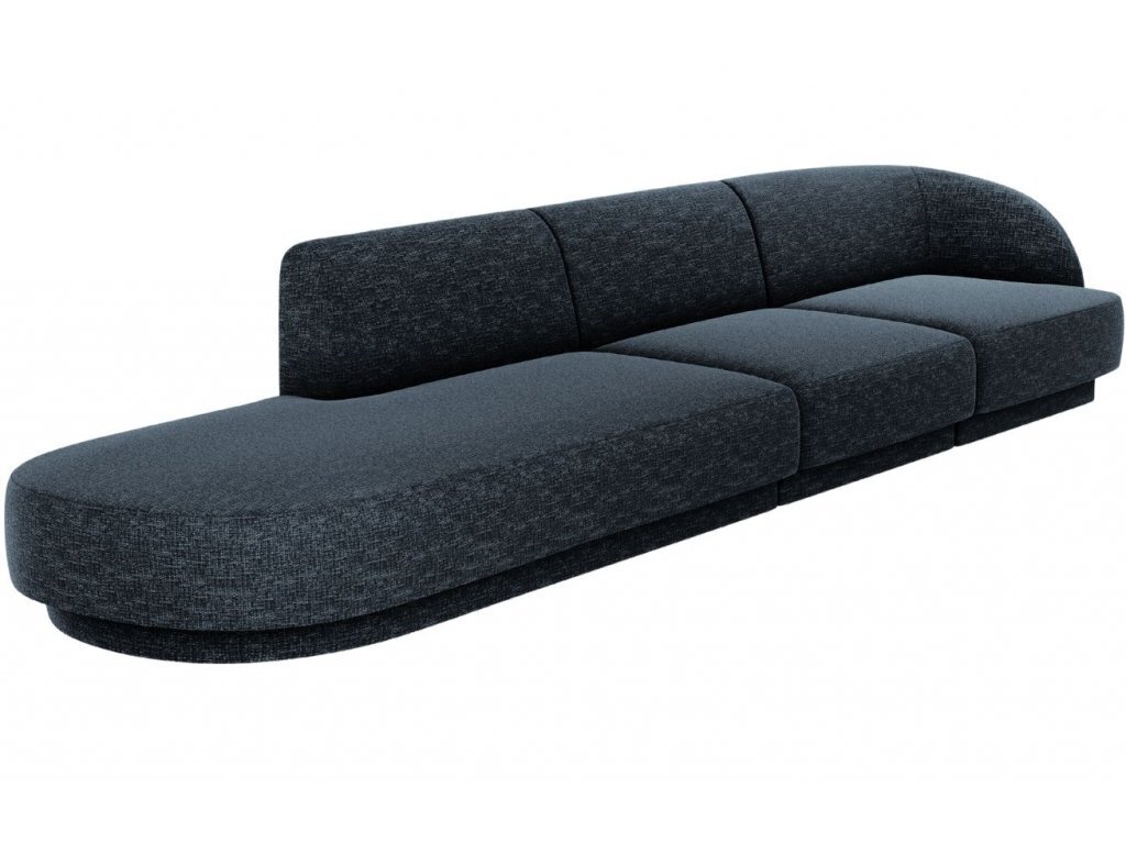 Kairinė sofa Micadoni Miley, 302 x 85 x 74 cm, mėlyna цена и информация | Sofos | pigu.lt