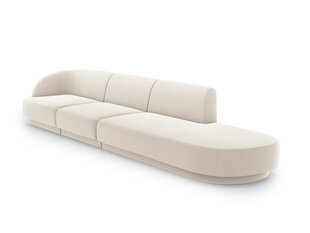 Sofa Micadoni Home Miley right, 302x85x74 cm, smėlio spalvos kaina ir informacija | Sofos | pigu.lt