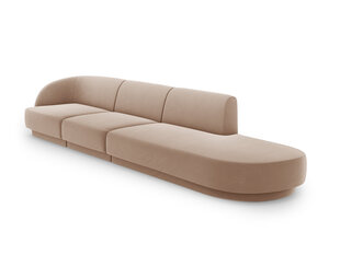 Sofa Micadoni Home Miley right, 302x85x74 cm, smėlio spalvos kaina ir informacija | Sofos | pigu.lt