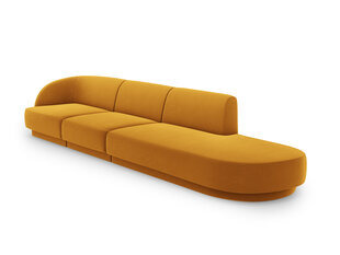 Sofa Micadoni Home Miley right, 302x85x74 cm, geltona kaina ir informacija | Sofos | pigu.lt