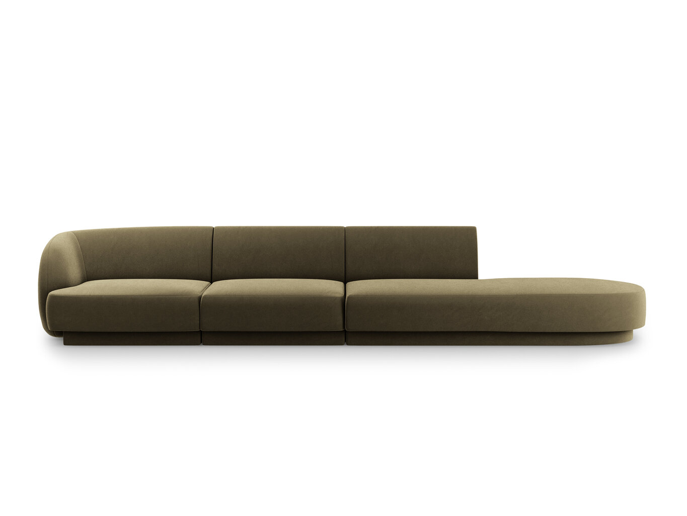 Sofa Micadoni Home Miley right, 302x85x74 cm, ruda kaina ir informacija | Sofos | pigu.lt